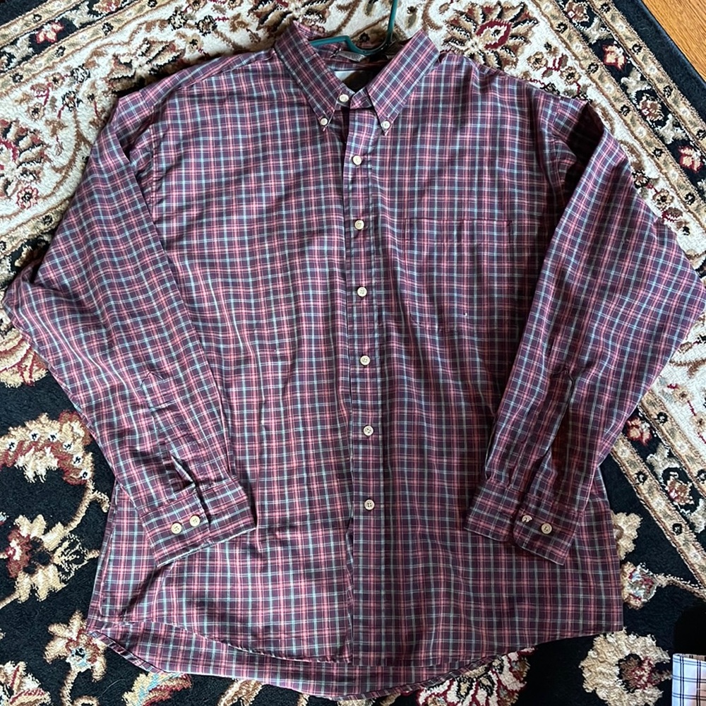 Bill Blass plaid mens button down. Size 2LX.